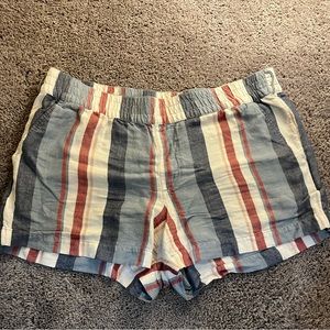 Loft Striped Linen Shorts